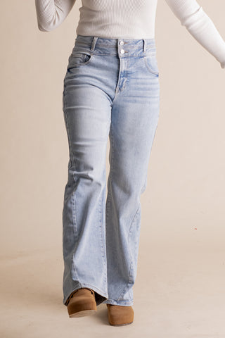 Francesca High Rise Wide Leg Flare Jeans