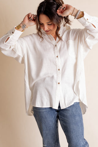 Coming Home Button Down Top