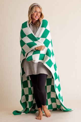 Checkerboard Reversible Throw Blanket