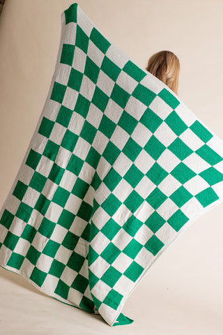 Checkerboard Reversible Throw Blanket