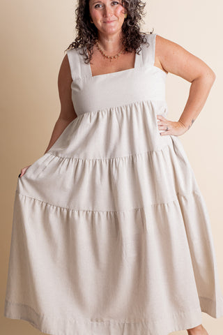 Sun Soaked Paradise Tiered Dress - CURVY