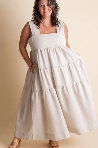 Sun Soaked Paradise Tiered Dress - CURVY