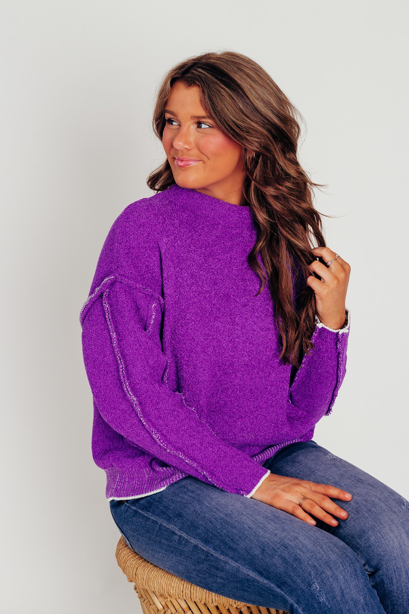 Chenille mock neck on sale sweater