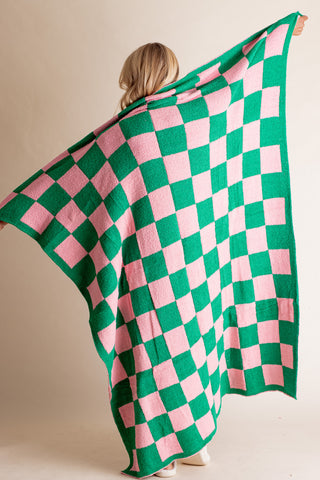 Checkerboard Reversible Throw Blanket