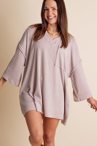 Only Go Forwards Oversized V Neck Tunic