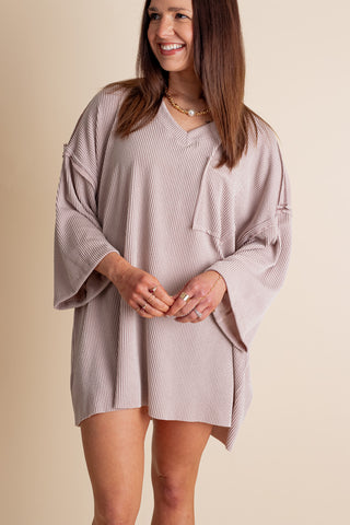 Only Go Forwards Oversized V Neck Tunic