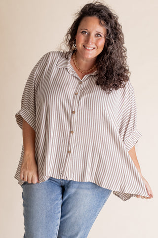 Total Tranquility Button Down Top