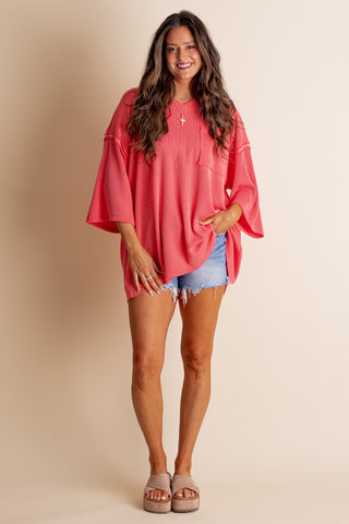 Only Go Forwards Oversized V Neck Tunic