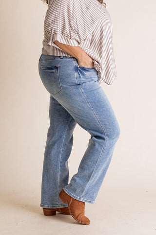 The Cassian Tummy Control Straight Jeans - CURVY