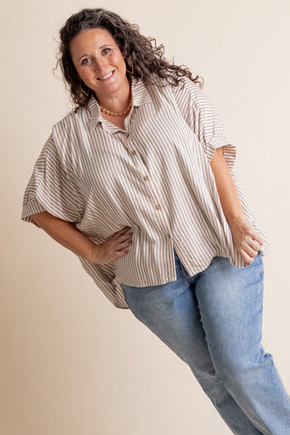 Total Tranquility Button Down Top