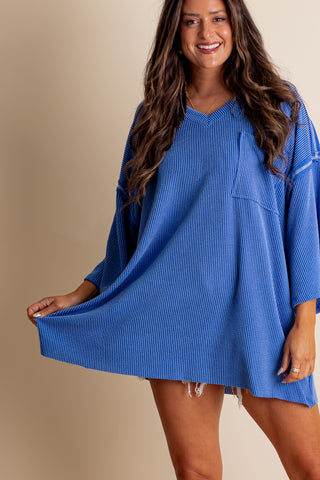 Only Go Forwards Oversized V Neck Tunic