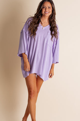 Only Go Forwards Oversized V Neck Tunic