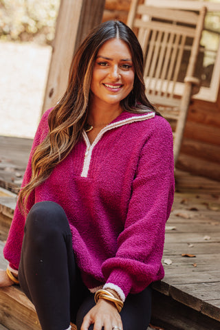 Carry You Home Quarter Zip Sweater