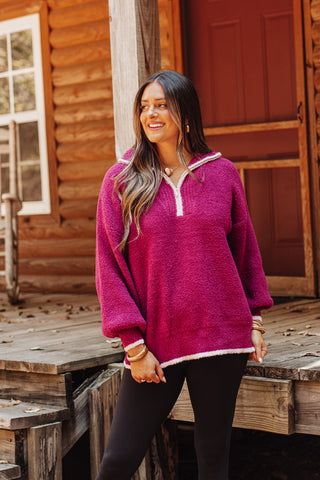 Carry You Home Quarter Zip Sweater