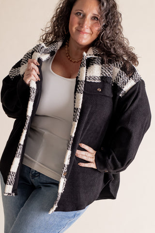 Bringing Joy Plaid Shacket - CURVY