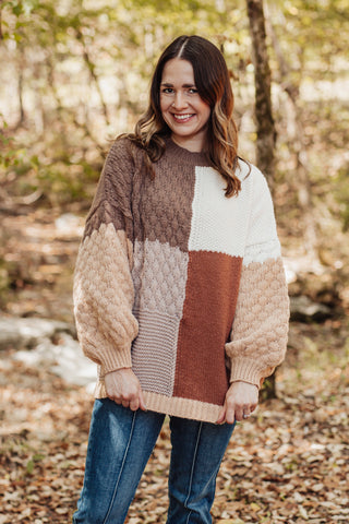 Some Kind Of Wonderful Color Block Sweater