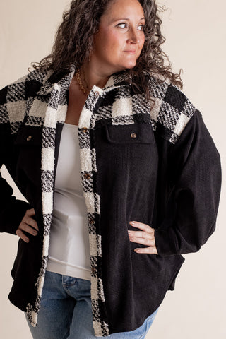 Bringing Joy Plaid Shacket - CURVY