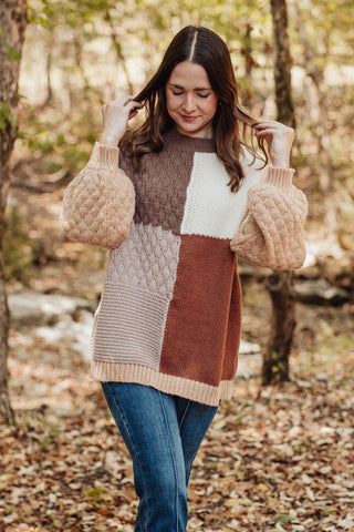 Some Kind Of Wonderful Color Block Sweater