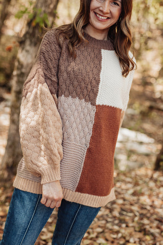 Some Kind Of Wonderful Color Block Sweater