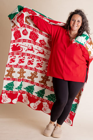 Christmas Characters Reversible Blanket