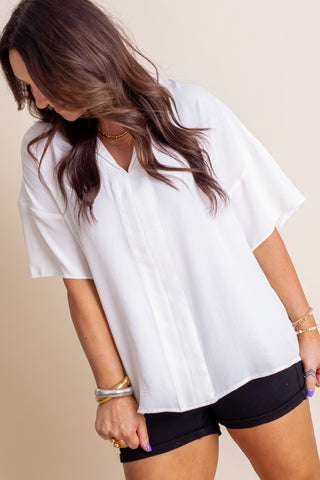 Won't Be Alone Collared Top *Final Sale*