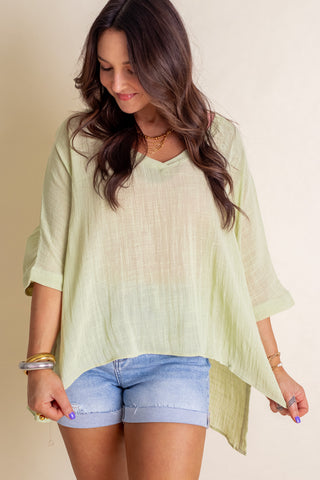 Just Passing Through V Neck Top *Final Sale*