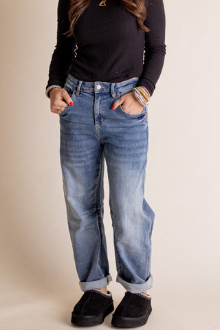 Mica Super High Rise Barrel Leg Jeans