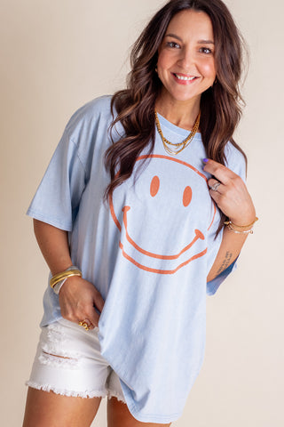 Smiling Ear To Ear Washed Top *Final Sale*