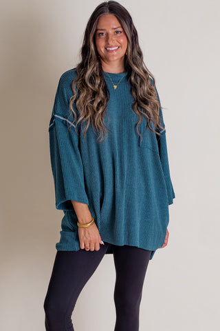 Only Go Forwards Oversized Urban Ribbed Tunic