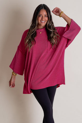 Only Go Forwards Oversized Urban Ribbed Tunic