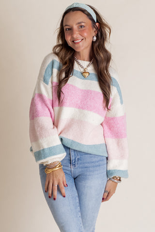 Nights Like These Striped Knit Sweater