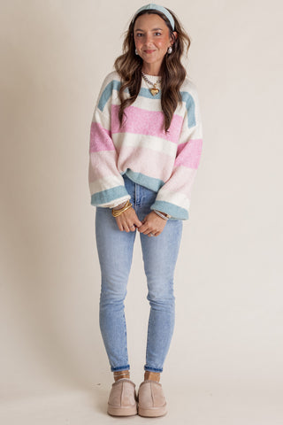 Nights Like These Striped Knit Sweater