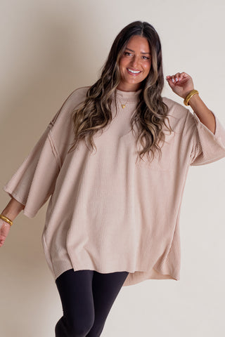 Only Go Forwards Oversized Urban Ribbed Tunic