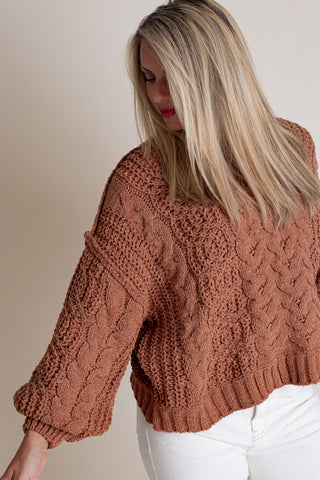 Soft Gaze Cable Knit Sweater