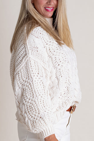 Soft Gaze Cable Knit Sweater