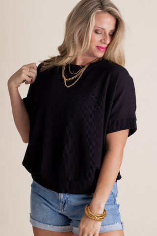 Happy To Be Here Urban Ribbed Top *Final Sale*