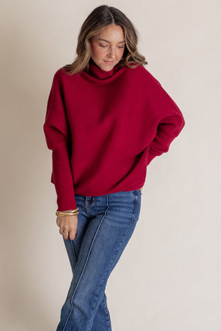 Beyond The City Mock Neck Sweater