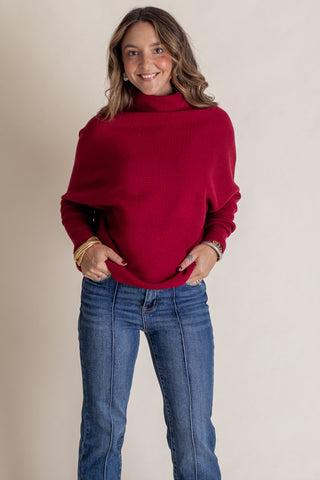 Beyond The City Mock Neck Sweater