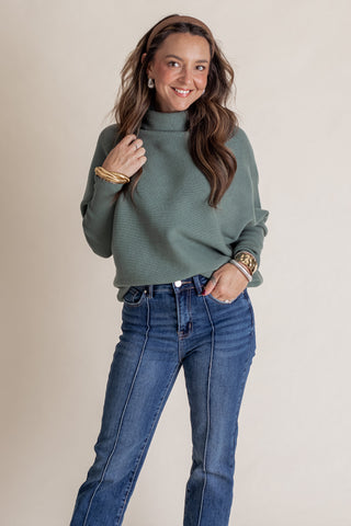 Beyond The City Mock Neck Sweater