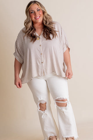 Total Tranquility Button Down Top