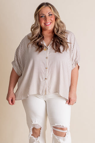 Total Tranquility Button Down Top