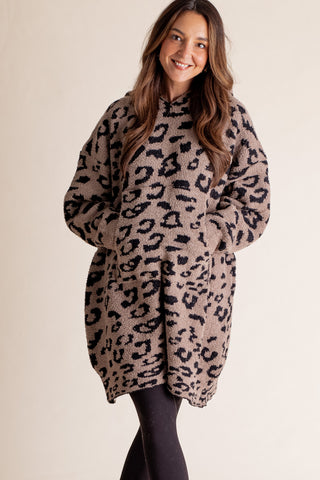 Comfy Cozy Leopard Hooded Wearable Blanket