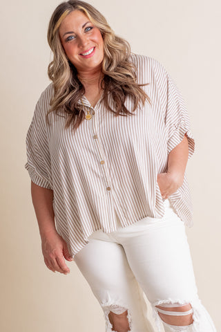 Total Tranquility Button Down Top