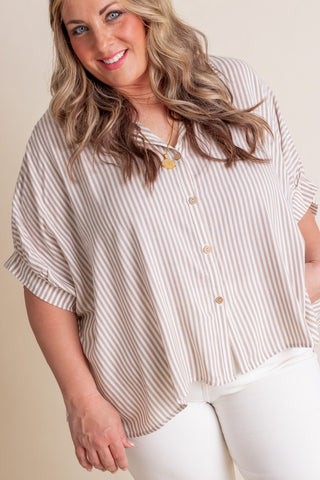 Total Tranquility Button Down Top