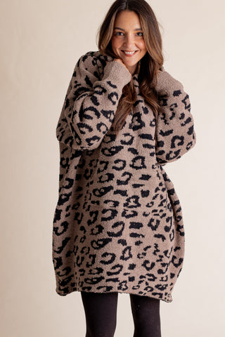 Comfy Cozy Leopard Hooded Wearable Blanket