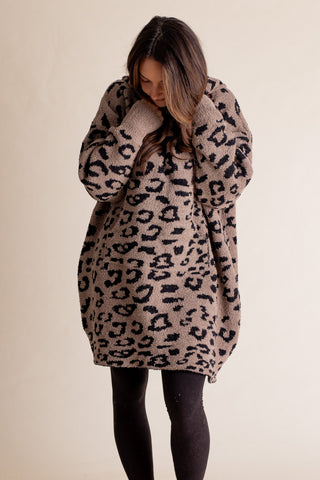 Comfy Cozy Leopard Hooded Wearable Blanket