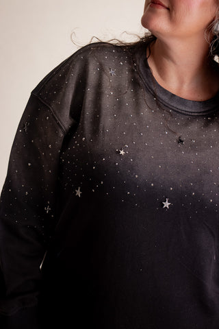 Mixed Emotions Beaded Sweatshirt - CURVY