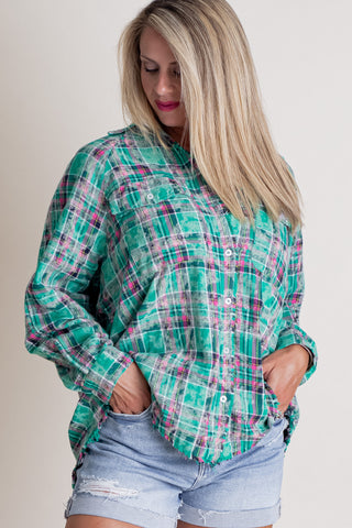 Back On Track Button Down Top *Final Sale*