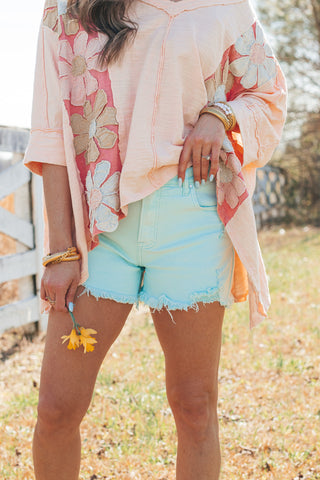 Madeline Mid Rise Frayed Hem Shorts *Final Sale*