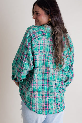 Back On Track Button Down Top *Final Sale*